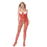 Cytherea Women's Mrs Santa Claus Fur Babydoll Lingerie Bodystocking Full Christmas Sleepwear One Size (S-2XL) 8976