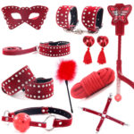 Cytherea Leather Noble Glossy Diamond Bondage set Restraints toys SM Magic stick 10 Set