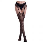 Cytherea Sexy Lace Pantyhose Tights Garter Belt Lady Stockings  Black 6074