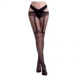 Cytherea Sexy Lace Pantyhose Tights Garter Belt Lady Stockings  Black 6075