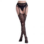 Cytherea Sexy Lace Pantyhose Tights Garter Belt Lady Stockings  Black 6079