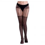 Cytherea Sexy Lace Pantyhose Tights Garter Belt Lady Stockings  Black 6082
