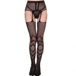 Cytherea Sexy Lace Pantyhose Tights Garter Belt Lady Stockings  Black 6085