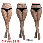 Cytherea woman fashion hot stocking Elastic Size hole Fishnet Pantyhose 3 Pairs