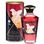Shunga Aphrodisiac Oil Sparkling Strawberry Wine , Water Based 3.5 oz  (100ml) Bottle
