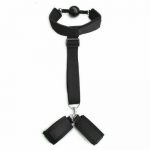 Cytherea Collar Restraint Behind Back Wrist Cuffs Restrict Bondage Unisex J411