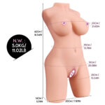 11 lbs Half Body Silicone Breast And Vaginal Male Masturbator