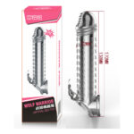 Wolf Warrior Penis Sleeve Extender Crystal Condom Red Box